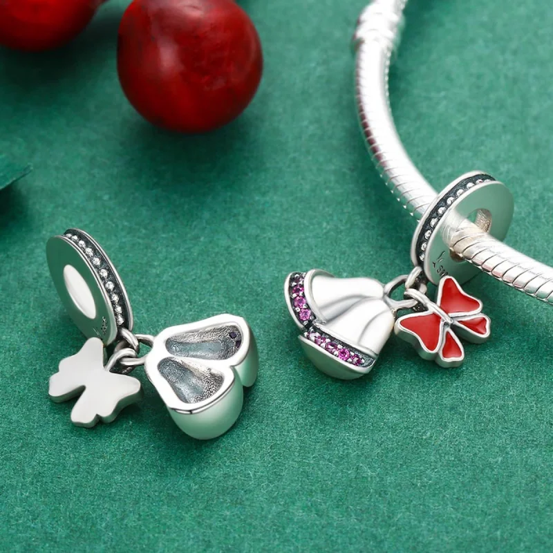 (Bild für) Schöner Glocken-Charm im Pandora-Stil aus Silber - SCC233 - Ansicht 4