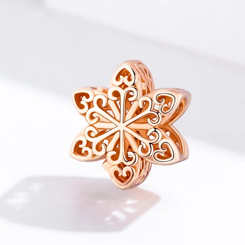 (Bild für) Silberner Schneeflocken-Charm im Pandora-Stil - SCC719-C - Ansicht 3