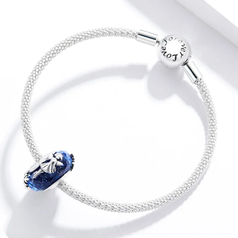 (Bild für) Silberner Schneeflockenelfen-Spacer-Charm im Pandora-Stil - BSC369 - Ansicht 3