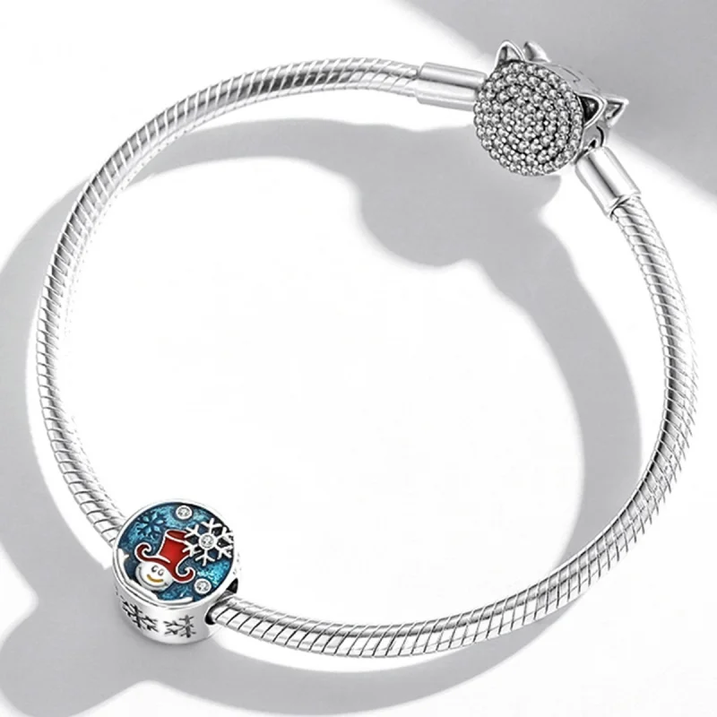 (Bild für) Silberner Weihnachtsclown-Charm im Pandora-Stil - SCC2038 - Ansicht 3