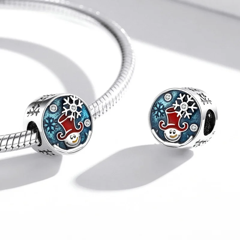 (Bild für) Silberner Weihnachtsclown-Charm im Pandora-Stil - SCC2038 - Ansicht 4