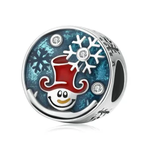(Bild für) Silberner Weihnachtsclown-Charm im Pandora-Stil - SCC2038