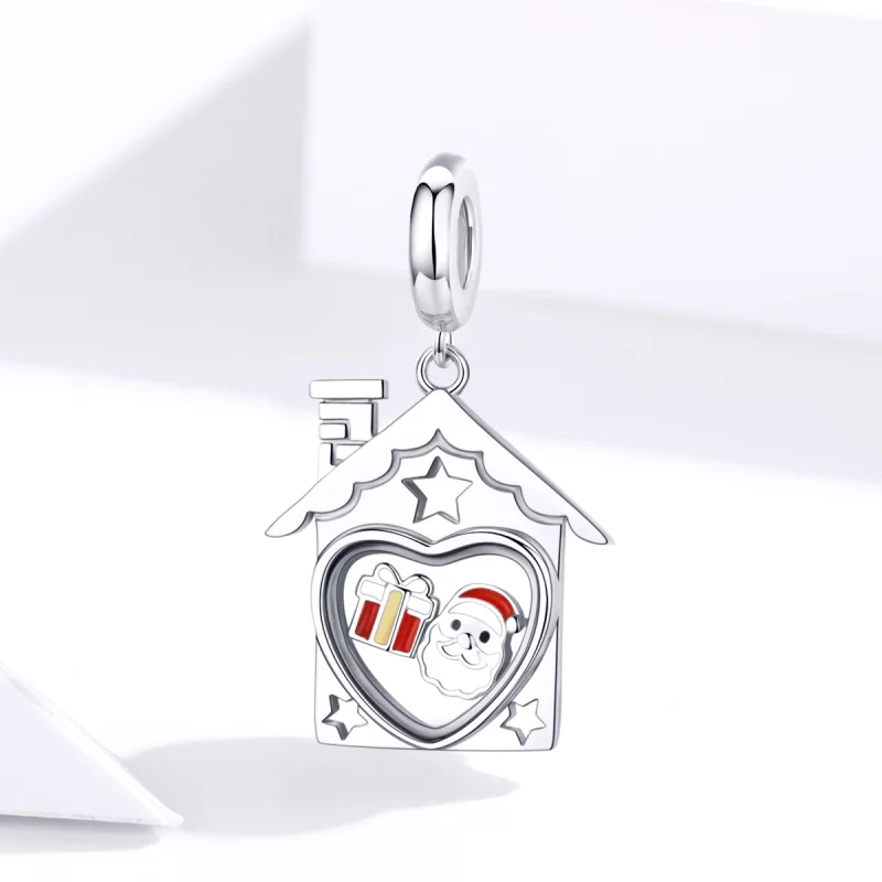 (Bild für) Silberner Weihnachtsmann-Charm im Pandora-Stil - SCC1357 - Ansicht 3