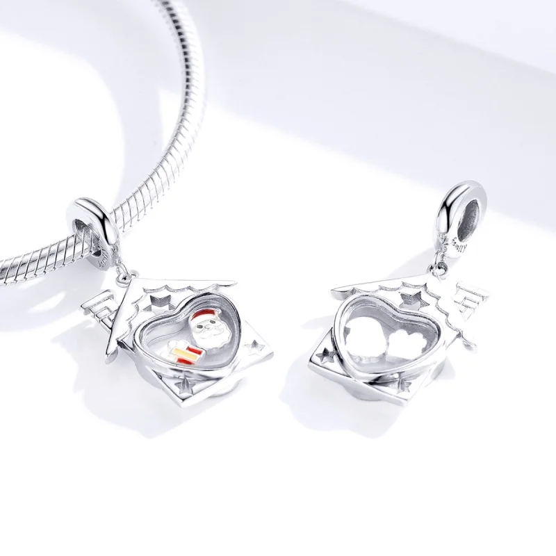(Bild für) Silberner Weihnachtsmann-Charm im Pandora-Stil - SCC1357 - Ansicht 4