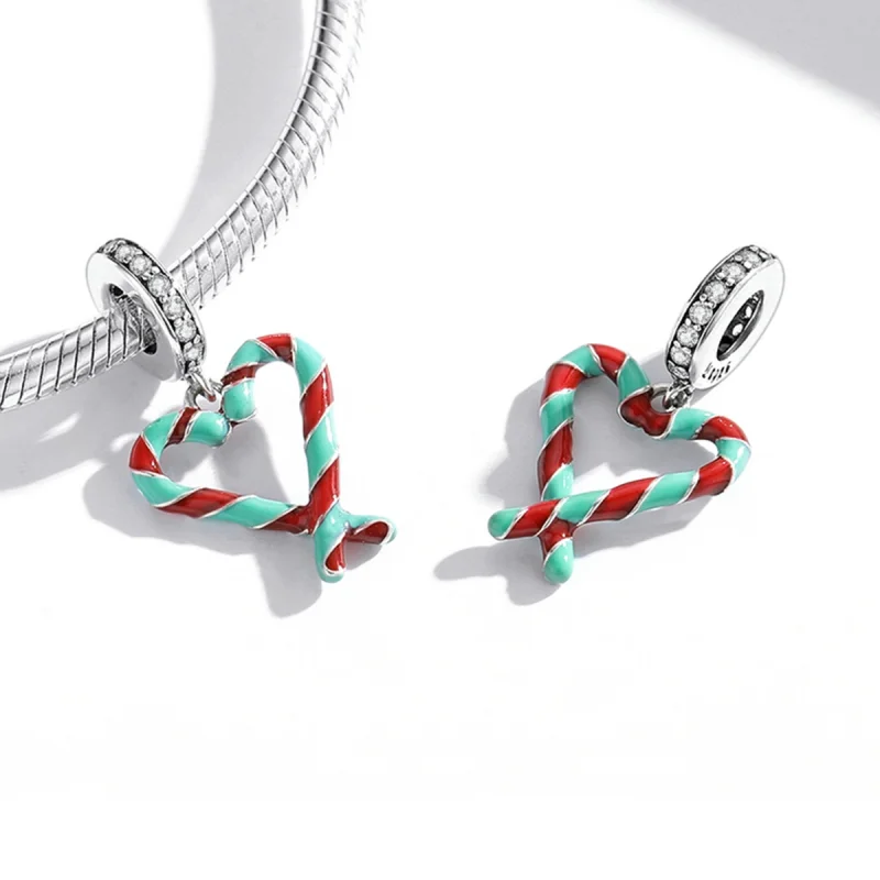 (Bild für) Silberner Zuckerrohr-Candy-Charm im Pandora-Stil - SCC2039 - Ansicht 4