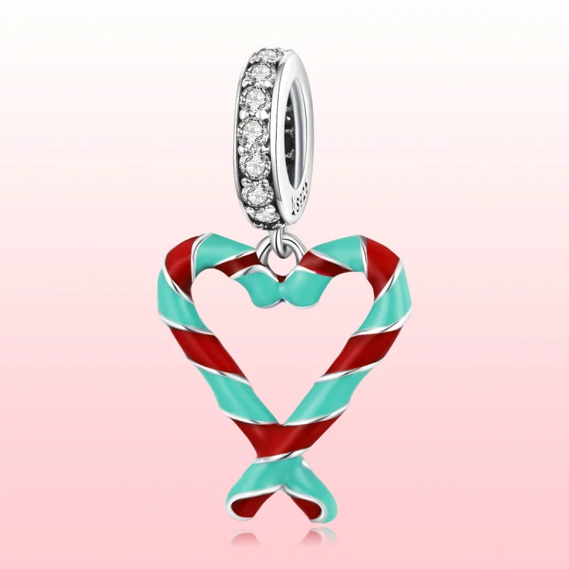 (Bild für) Silberner Zuckerrohr-Candy-Charm im Pandora-Stil - SCC2039 - Ansicht 6