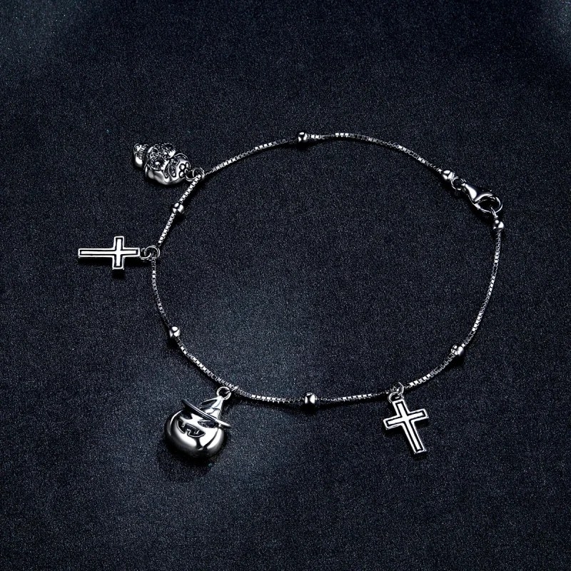 (Bild für) Silbernes Happy-Halloween-Armband im Pandora-Stil - BSB051 - Ansicht 3