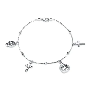 (Bild für) Silbernes Happy-Halloween-Armband im Pandora-Stil - BSB051