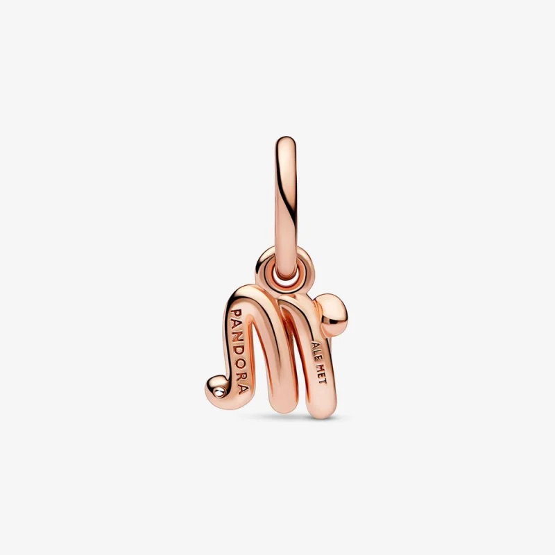 (Bild für) PANDORA-Anhänger mit Buchstabe M und Skript-Alphabet - 782474C01 - Ansicht 3