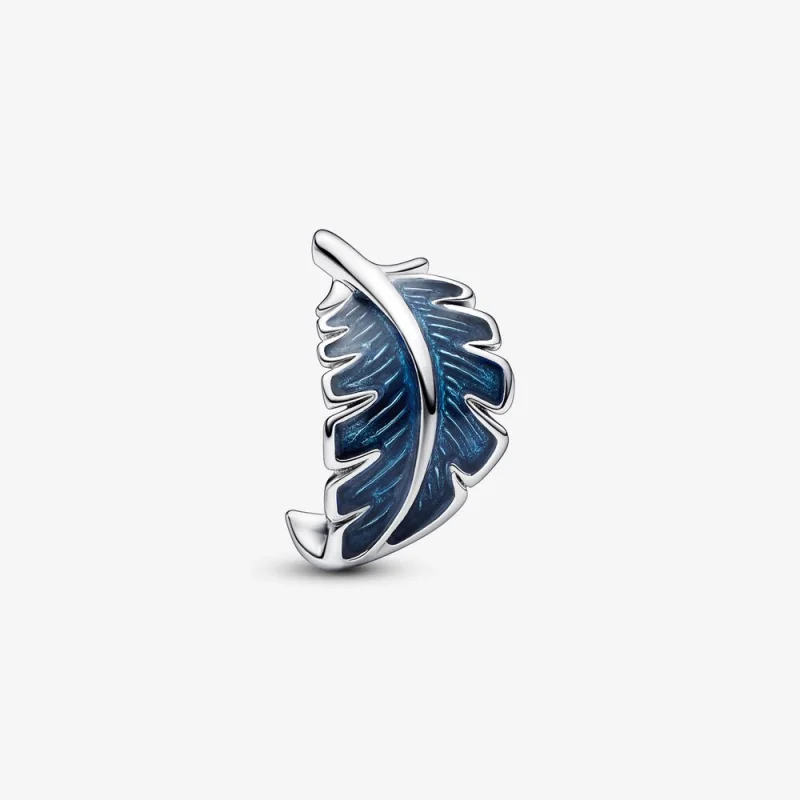 (Bild für) PANDORA Blauer gebogener Feder-Charm - 792576C01 - Ansicht 4