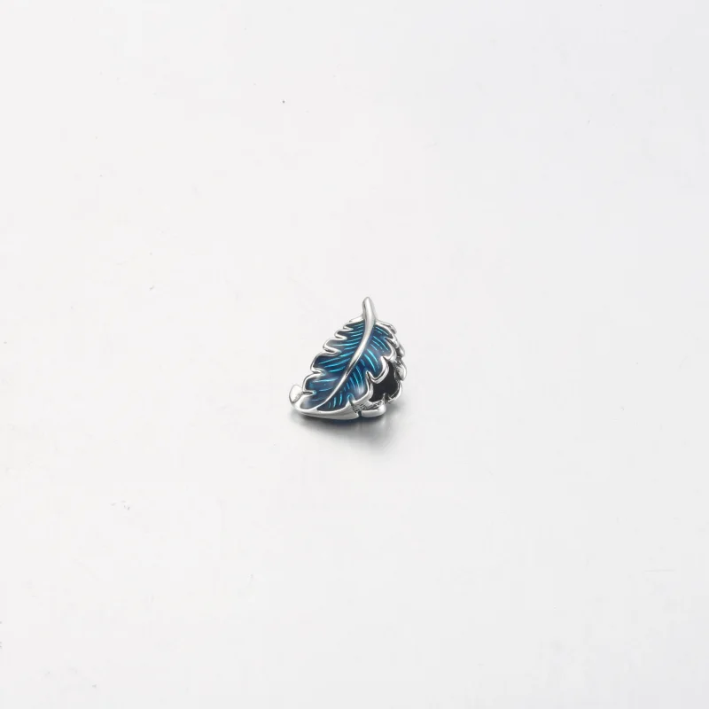 (Bild für) PANDORA Blauer gebogener Feder-Charm - 792576C01 - Ansicht 5