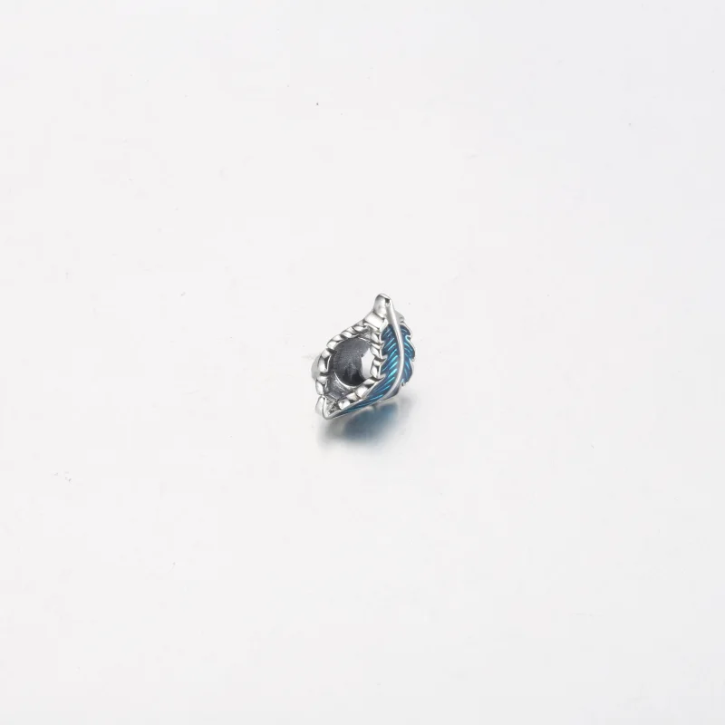 (Bild für) PANDORA Blauer gebogener Feder-Charm - 792576C01 - Ansicht 7