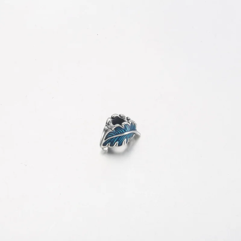 (Bild für) PANDORA Blauer gebogener Feder-Charm - 792576C01 - Ansicht 10
