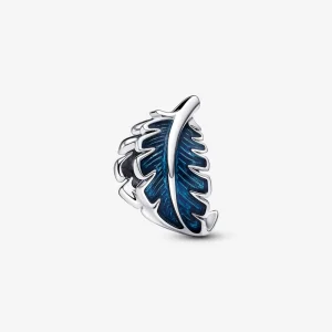 (Bild für) PANDORA Blauer gebogener Feder-Charm - 792576C01