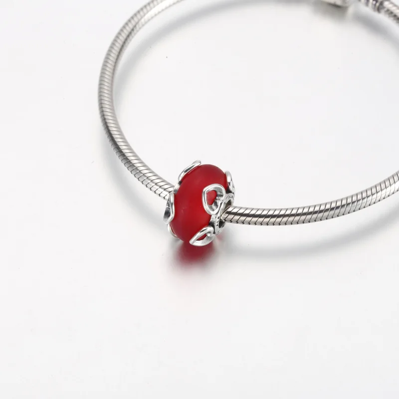 (Bild für) PANDORA Charm aus mattiertem rotem Muranoglas und Herzen - 792497C01 - Ansicht 12