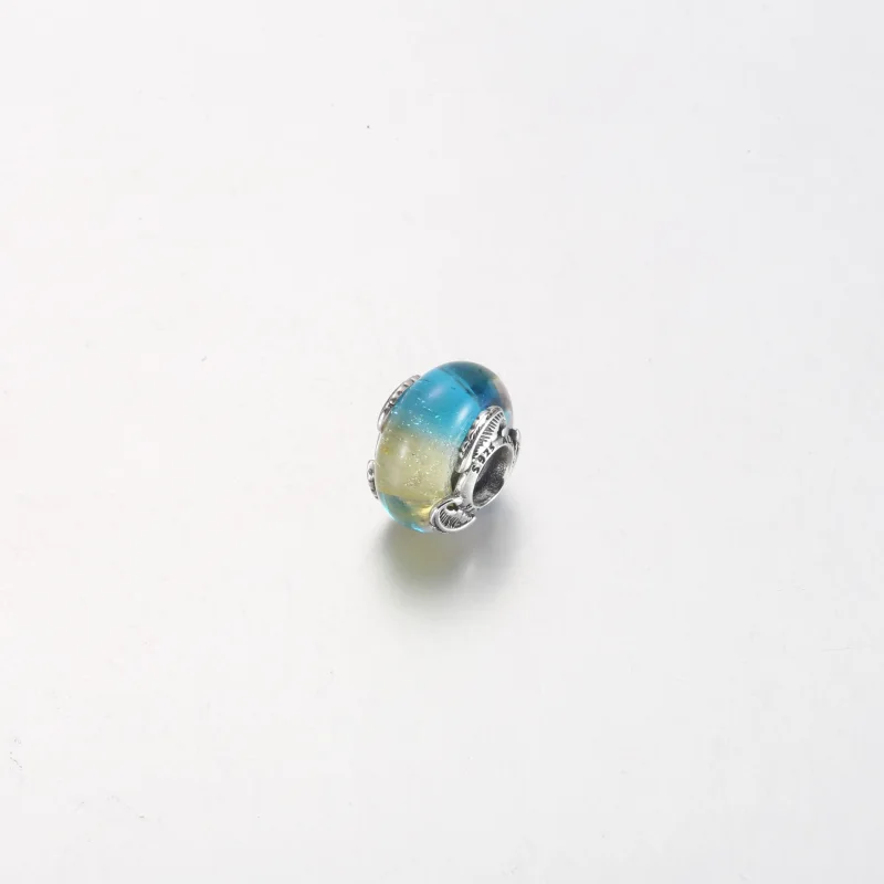 (Bild für) PANDORA Charm aus mehrfarbigem Muranoglas und gebogenen Federn - 792577C00 - Ansicht 5