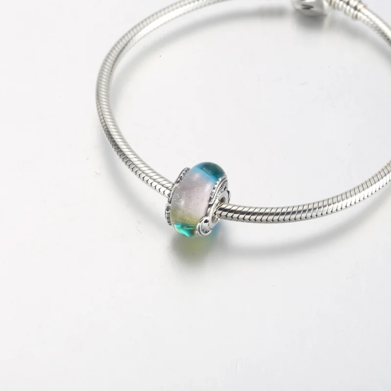 (Bild für) PANDORA Charm aus mehrfarbigem Muranoglas und gebogenen Federn - 792577C00 - Ansicht 8