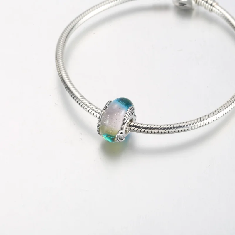 (Bild für) PANDORA Charm aus mehrfarbigem Muranoglas und gebogenen Federn - 792577C00 - Ansicht 12