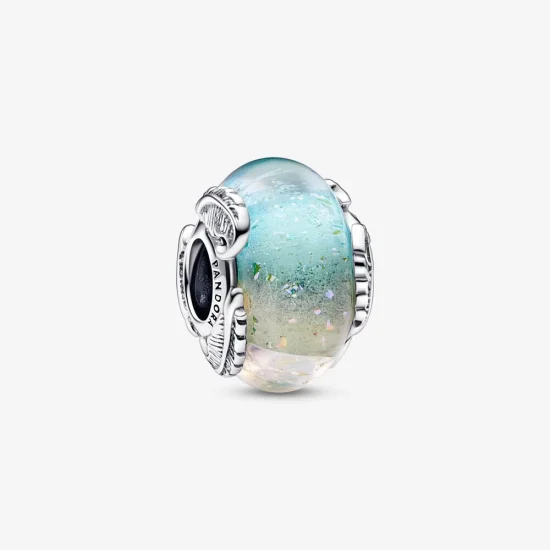 (Bild für) PANDORA Charm aus mehrfarbigem Muranoglas und gebogenen Federn - 792577C00