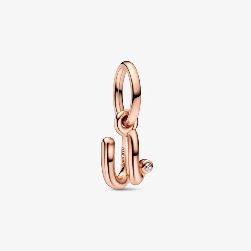 (Bild für) PANDORA-Charm mit Buchstabe U und Skript-Alphabet - 782479C01