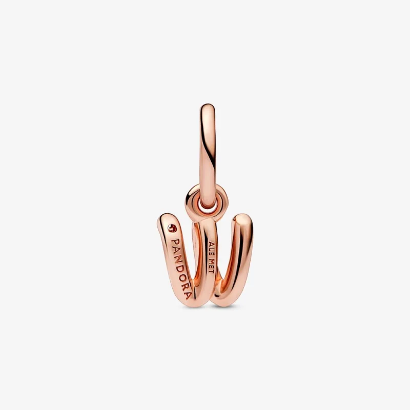 (Bild für) PANDORA-Charm mit Buchstabe W und Skript-Alphabet - 782481C01 - Ansicht 3