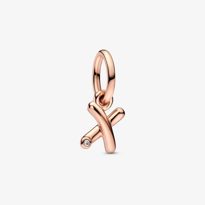 (Bild für) PANDORA-Charm mit Buchstabe X und Skript-Alphabet - 782482C01