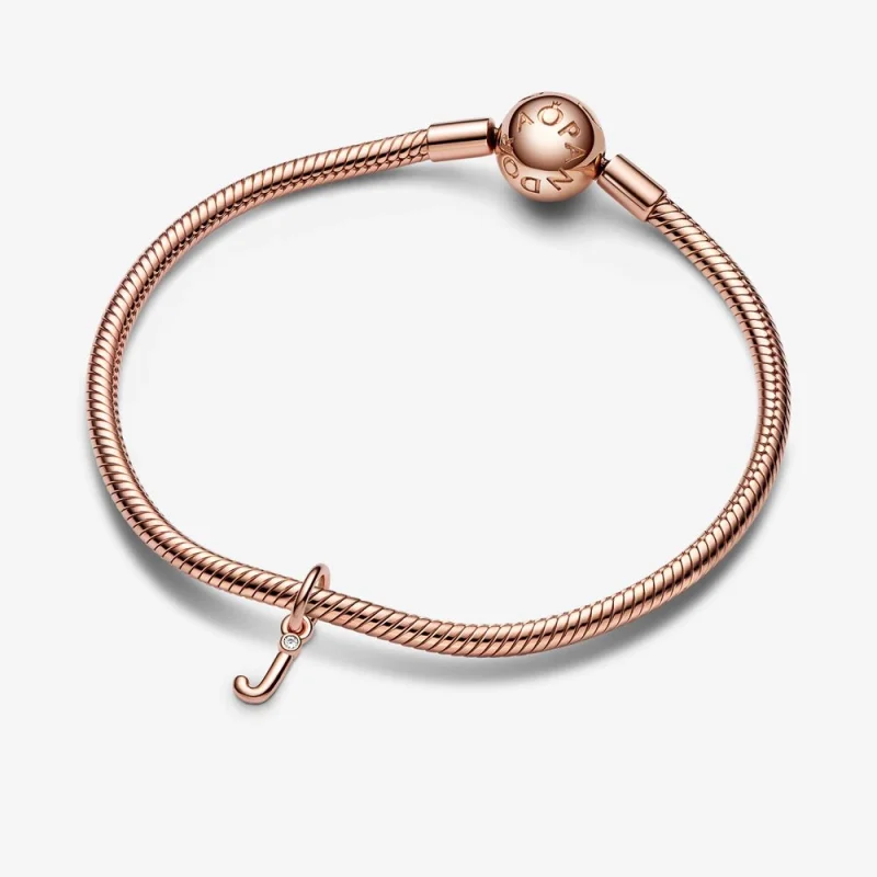 (Bild für) PANDORA-Charm mit dem Buchstaben „J“ und Skript-Alphabet - 782465C01 - Ansicht 4