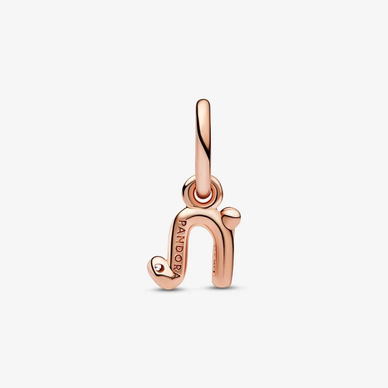 (Bild für) PANDORA-Charm mit dem Buchstaben „N“ und Skript-Alphabet - 782475C01 - Ansicht 3