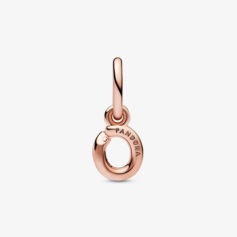 (Bild für) PANDORA-Charm mit dem Buchstaben „O“ und Skript-Alphabet - 782468C01 - Ansicht 3