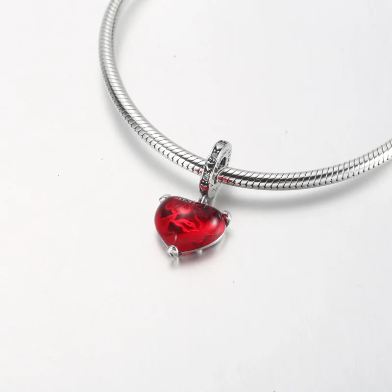 (Bild für) PANDORA Disney Mickey & Minnie Mouse Kiss Roter Murano-Glas-Anhänger - 792522C01 - Ansicht 10