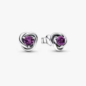 (Bild für) PANDORA Februar Lila Eternity Circle Ohrstecker - 292334C02