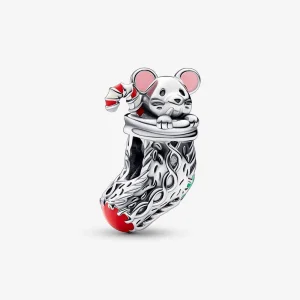 (Bild für) PANDORA Festlicher Maus- und Strumpf-Charm - 792366C01