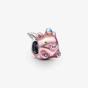 (Bild für) PANDORA Fliegendes Einhorn-Schwein-Charm - 792573C01