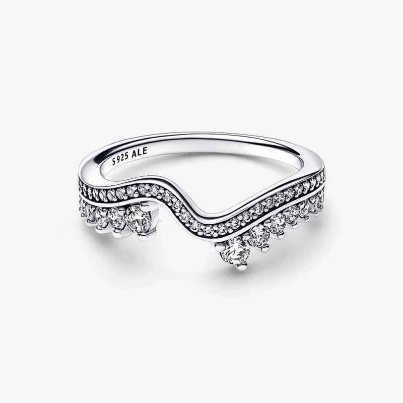 (Bild für) PANDORA Funkelnder asymmetrischer Wellenring - 192543C01 - Ansicht 3