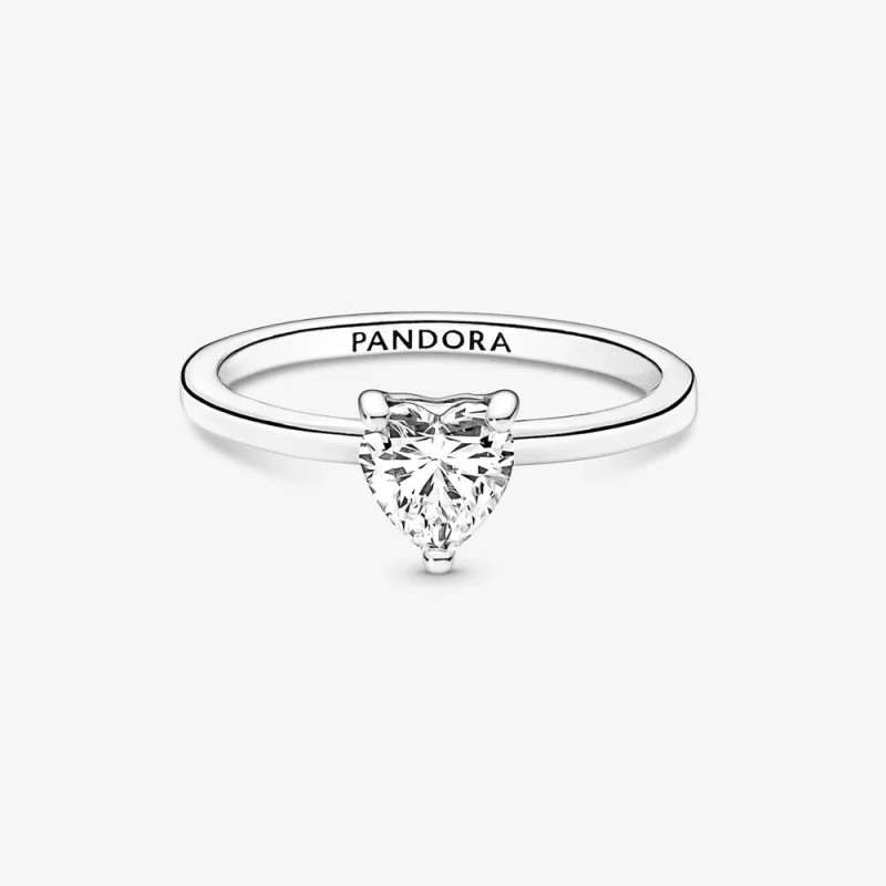 (Bild für) PANDORA Funkelnder Herz-Solitärring - 191165C01 - Ansicht 4