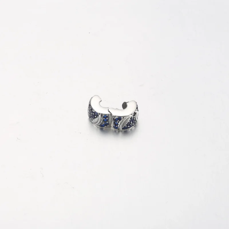 (Bild für) PANDORA gebogener Feder- und Pavé-Clip-Charm - 792552C01 - Ansicht 10