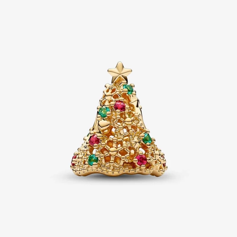 (Bild für) PANDORA Glitzer-Weihnachtsbaum-Charm - 769226C01 - Ansicht 4