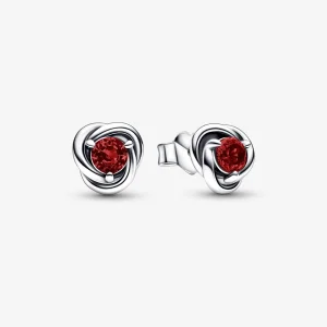 (Bild für) PANDORA Januar Rote Eternity Circle Ohrstecker - 292334C06