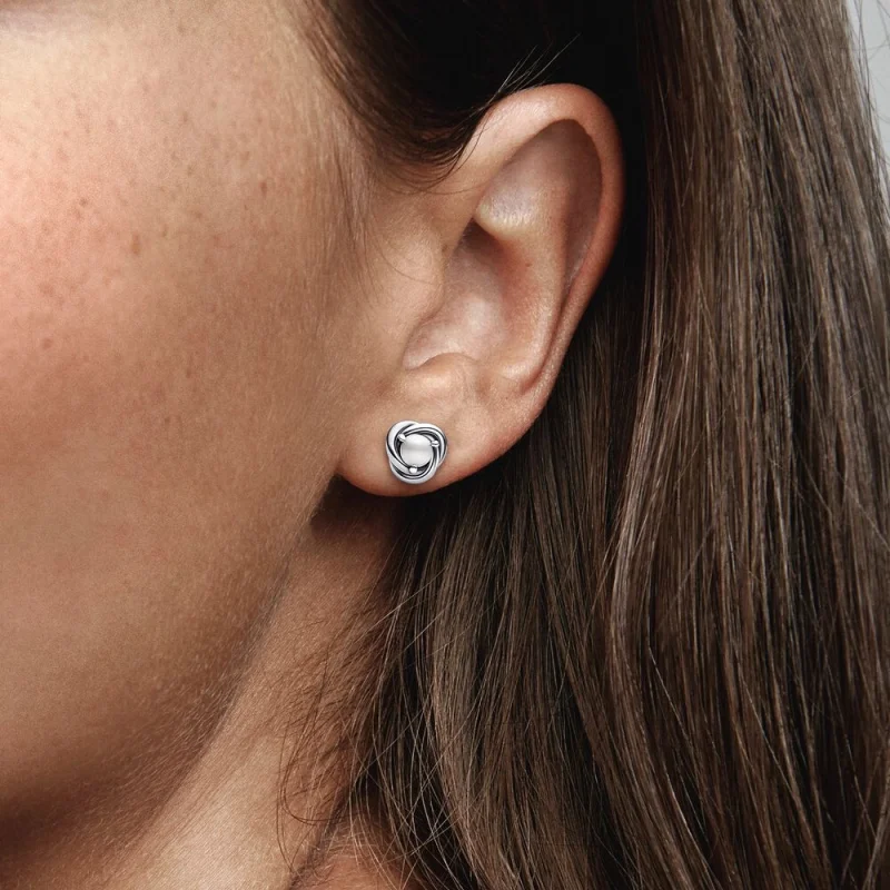 (Bild für) PANDORA June Weiße Ewigkeits-Kreis-Ohrstecker - 292335C03 - Ansicht 3