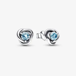 (Bild für) PANDORA March Sea Aqua Blue Eternity Circle Ohrstecker - 292334C09