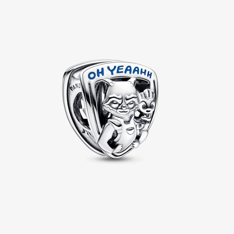 (Bild für) PANDORA Marvel Guardians of the Galaxy Rocket Raccoon & Groot Emblem Charm - 792565C01