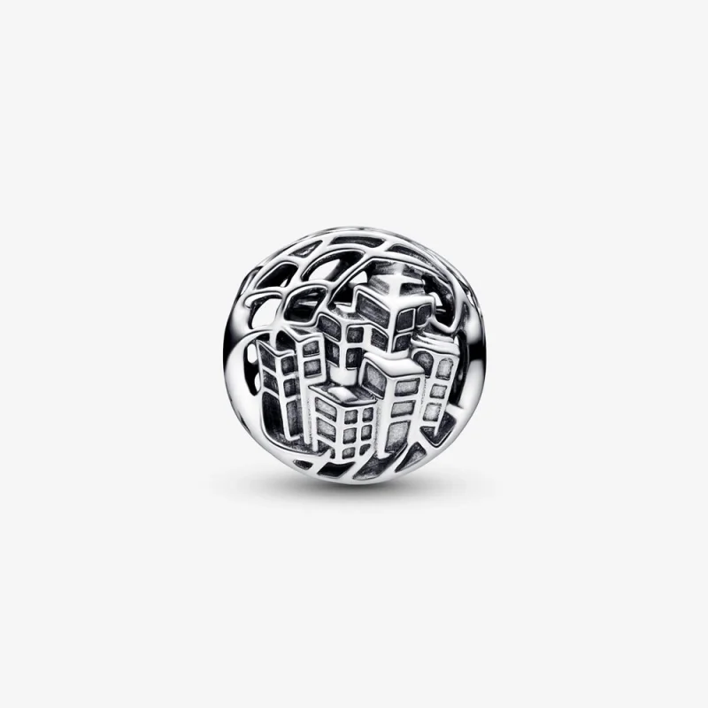 (Bild für) PANDORA Marvel Spider-Man Soaring City Charm - 792350C01 - Ansicht 4