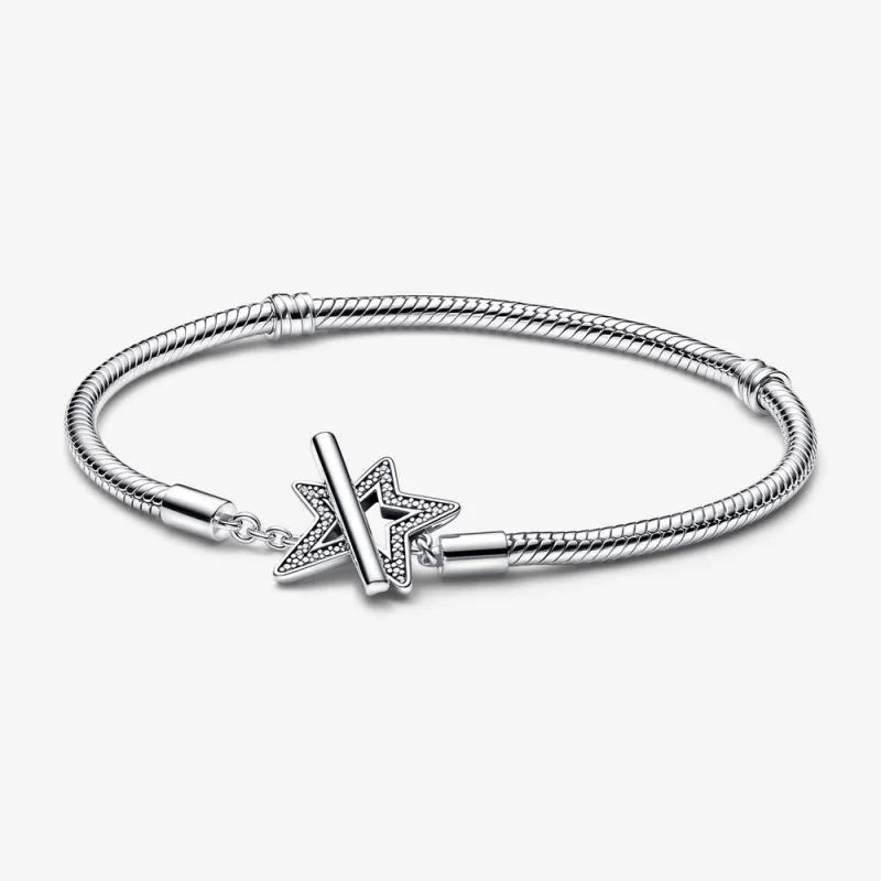 (Bild für) Pandora Moments Asymmetrischer Stern T Verschluss Schlangen Gliederarmband - 592357C01
