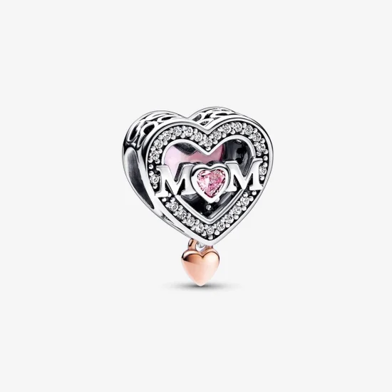 (Bild für) Pandora-Mutter- und Herz-Charm - 782653C01