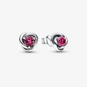 (Bild für) PANDORA Oktober Pink Eternity Circle Ohrstecker - 292334C05