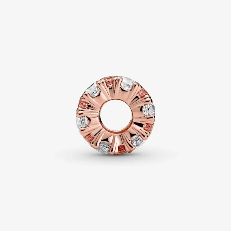 (Bild für) PANDORA Pink & Clear Sparkle Charm - 788487C01 - Ansicht 4