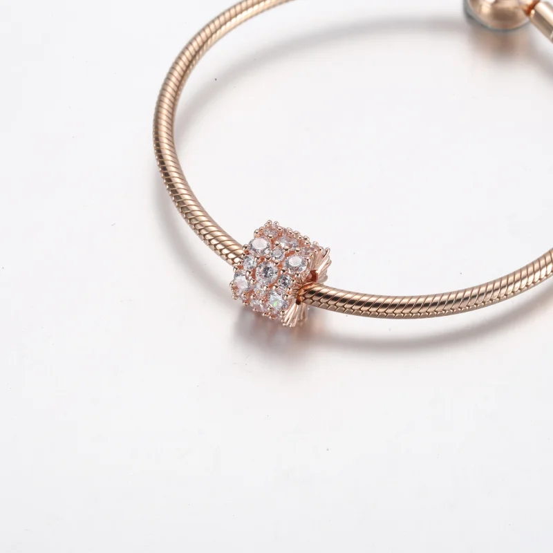 (Bild für) PANDORA Pink & Clear Sparkle Charm - 788487C01 - Ansicht 10