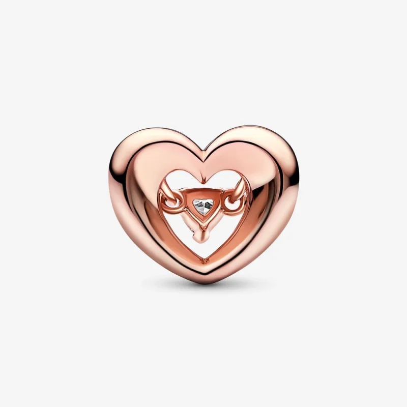 (Bild für) PANDORA Radiant Heart & Floating Stone Charm - 782493C01 - Ansicht 3