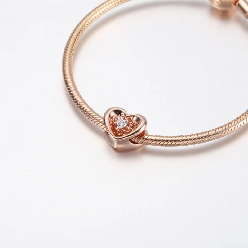 (Bild für) PANDORA Radiant Heart & Floating Stone Charm - 782493C01 - Ansicht 8