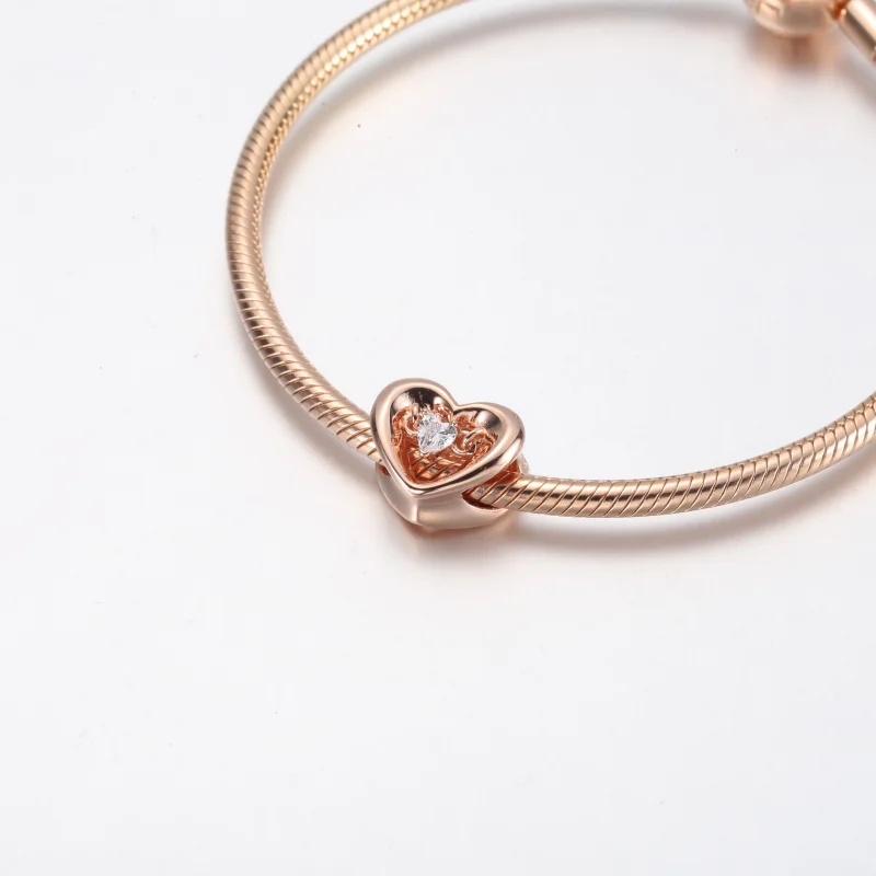 (Bild für) PANDORA Radiant Heart & Floating Stone Charm - 782493C01 - Ansicht 12